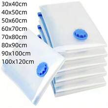 Large Capacity Vacuum Compression Bag With Valve, Storage Bag For Clothes, Storage And Organization Bag For Towels And Quilts. - 90x100cm - View 1
