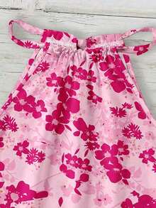 Impresión floral verde retro desgastada, elegante y bohemia minimalista casual, adecuada para festivales de música, atuendos de playa, atuendos de vacaciones, atuendos de verano para mujer, top de tirantes para mujer para primavera/verano - Multicolor - Ver 4