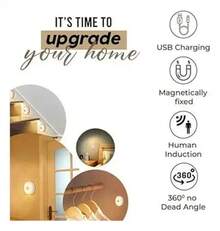 6 Rechargeable LED Wall Lights For Night Light, Indoor Closet, Remote Control, White - 1 - View 3