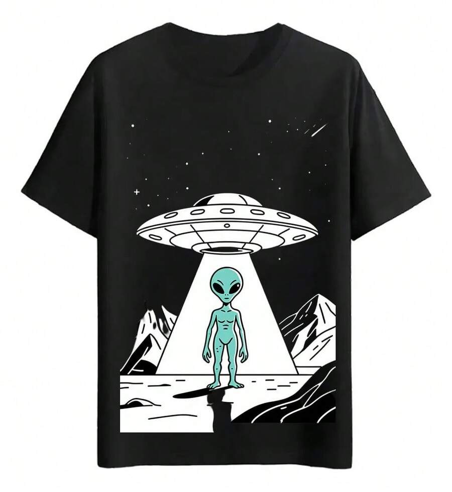 Playeras Alien En Campo Estelar - Negro - Ver 1