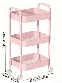 Xe đẩy đựng đồ 3 tầng (Hồng / Xanh dương / Trắng / Đen), Kệ đựng đồ di động, Giá để đồ, Xe đẩy lưu trữ, Kệ đựng đồ nhà bếp, Kệ phòng tắm, Kệ đựng đồ nhỏ gọn - Kệ đựng đồ đa năng cho nhà bếp, phòng tắm và phòng ngủ. Thiết kế nhỏ gọn tiết kiệm không gian, cấu trúc chắc chắn và bền bỉ, giỏ đựng đồ có thể tháo rời. Thích hợp cho nhà bếp, phòng ngủ, phòng tắm, đựng mỹ phẩm, nhà vệ sinh và phòng giặt. Vật dụng cần thiết cho học kỳ mới, đồ dùng lưu trữ thiết yếu cho phòng tắm, quà tặng ngày lễ và quà sinh nhật. - Xem 17