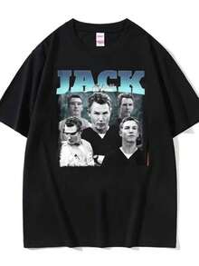 Women's Blouses Dr Jack Abbotts Vintage Unisex Graphic T-Shirts Men Women Summer Fashion Style Classic T Shirt 100 Cotton O-Neck Loose Tee Shirt - 黑色 - 查看 1