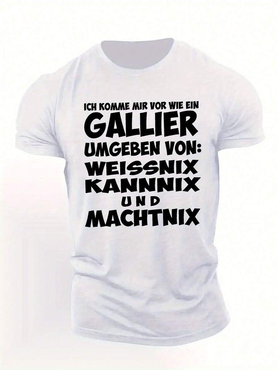 Camiseta de manga corta de verano para hombre Gallier - Blanco - Ver 1