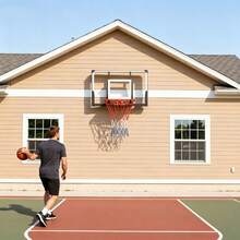 Wall Mount Basketball Hoop, 44-Inch PC Backboard Mounted Basketball Hoop Outdoor With Solid Steel, 0.08 Inch Thickened Backboard, Thickened Woven Nylon Basketballs Net, Indoor & Outdoor Use - 44-inch - View 9