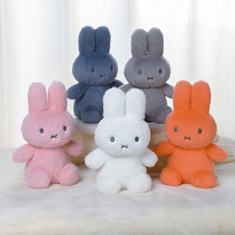 MIFFY 官方米菲兔毛绒玩具 25厘米 50厘米 可爱兔子毛绒动物 柔软睡眠伴侣枕头 舒缓拥抱玩偶 可爱卧室装饰 舒适玩具 抓娃娃机奖品 女孩生日礼物 - 彩色 - 查看 1