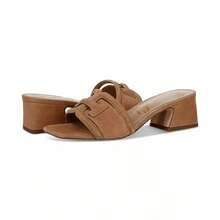 Sam Edelman Women's Waylon Block-Heel Slide Sandals |  | Women Flip-Flops - 塞浦路斯棕褐色絨面革 - 查看 5