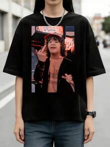 Dustin Henderson   T-Shirt  Funny Fan Tee - Cuccico - Black - View 6