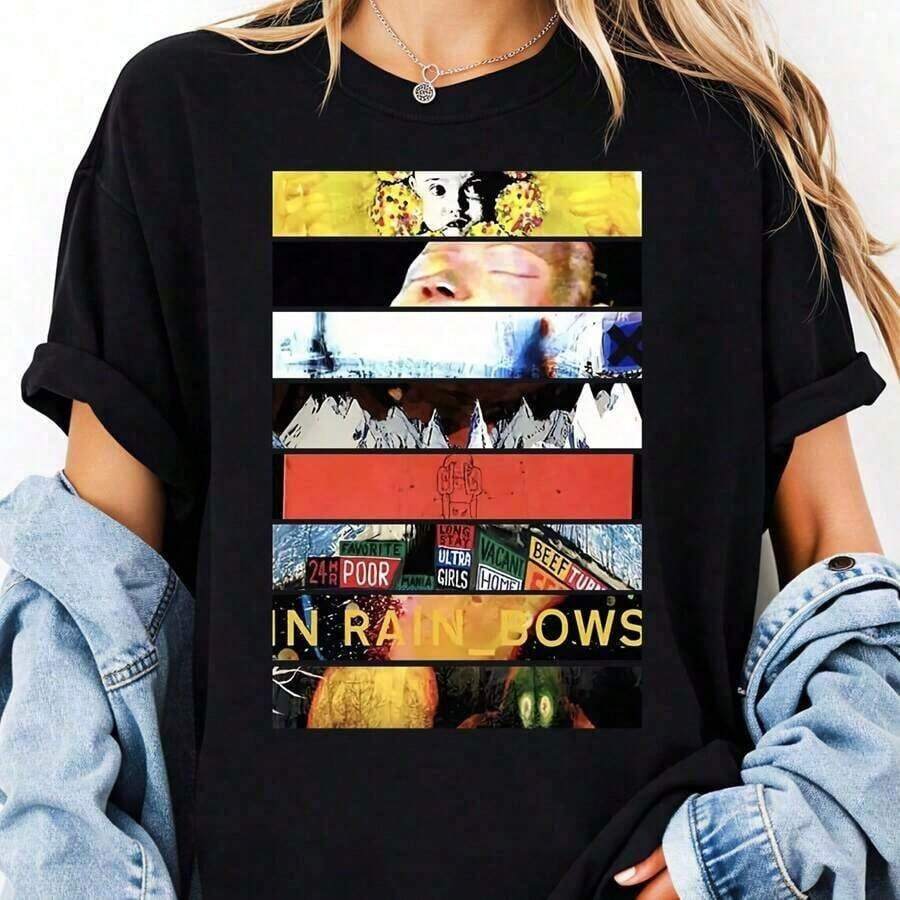 Camiseta personalizadaModernaDivertidayNeutralesNegroconEstampadoArtísticodeCollagedeArcoírisyTextoparaUsoInformalRegalo,100%Algodón,ModaVersátilparaVacaciones,100%AlgodónparaelVerano-VintageCalleEstiloUnisexoSueltoAlgodónCortoMangaTripulaciónCuelloCamiseta - Negro - Ver 1