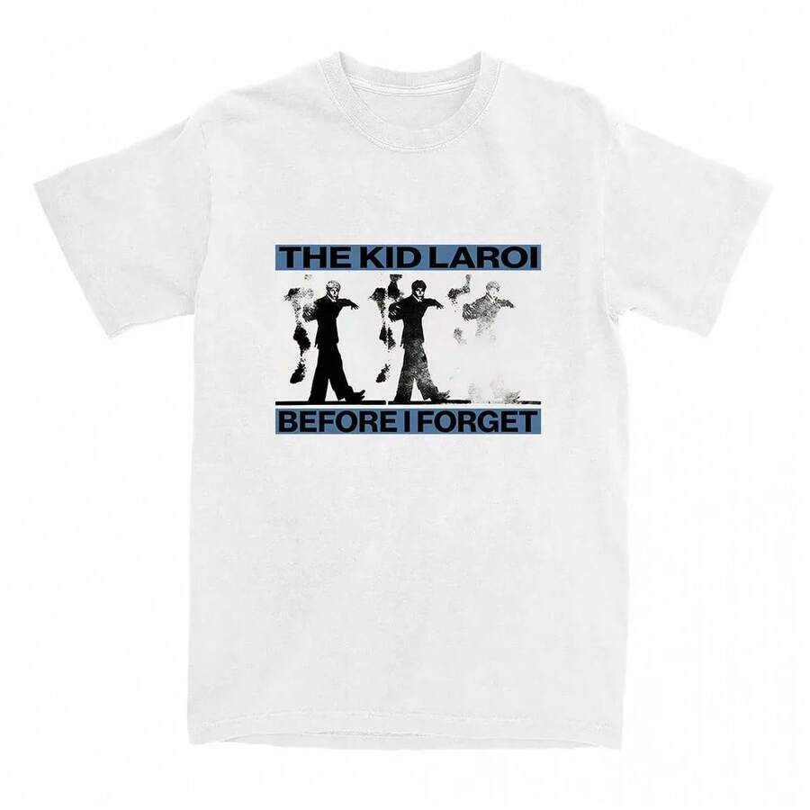 Camiseta Unisex con Diseño Impreso TKL Before I Forget, Camiseta con Estampado del Cantante THE KID LAROI, Camiseta de Manga Corta de Algodón para Hombre, Camisetas Gráficas - Blanco - Ver 1