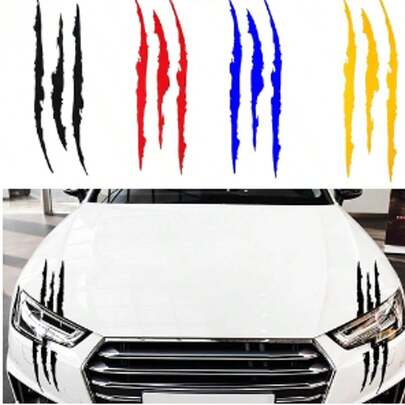 1 miếng dán trang trí viền nắp capo xe hơi chống thấm nước, thiết kế độc đáo, thích hợp cho ô tô.