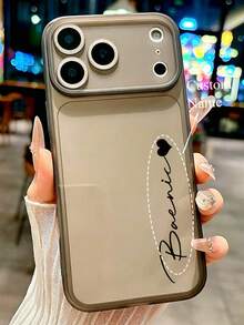 [Tùy chỉnh] Ốp lưng điện thoại tự thiết kế tên theo yêu cầu, tương thích với iPhone 17 Pro Max, 17 Pro, 17 Air, 17, 16 Pro Max, 16 Pro và 16, 15, 14, 13, 12, bảo vệ camera mặt sau. - màu đen - Xem 2