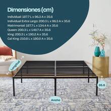 Linenspa - Twin Bed Frame With Storage - Folding Steel Frame For Easy Assembly - Sturdy Steel Bed - For Any Bedroom RBL5 - 米色 - 查看 5