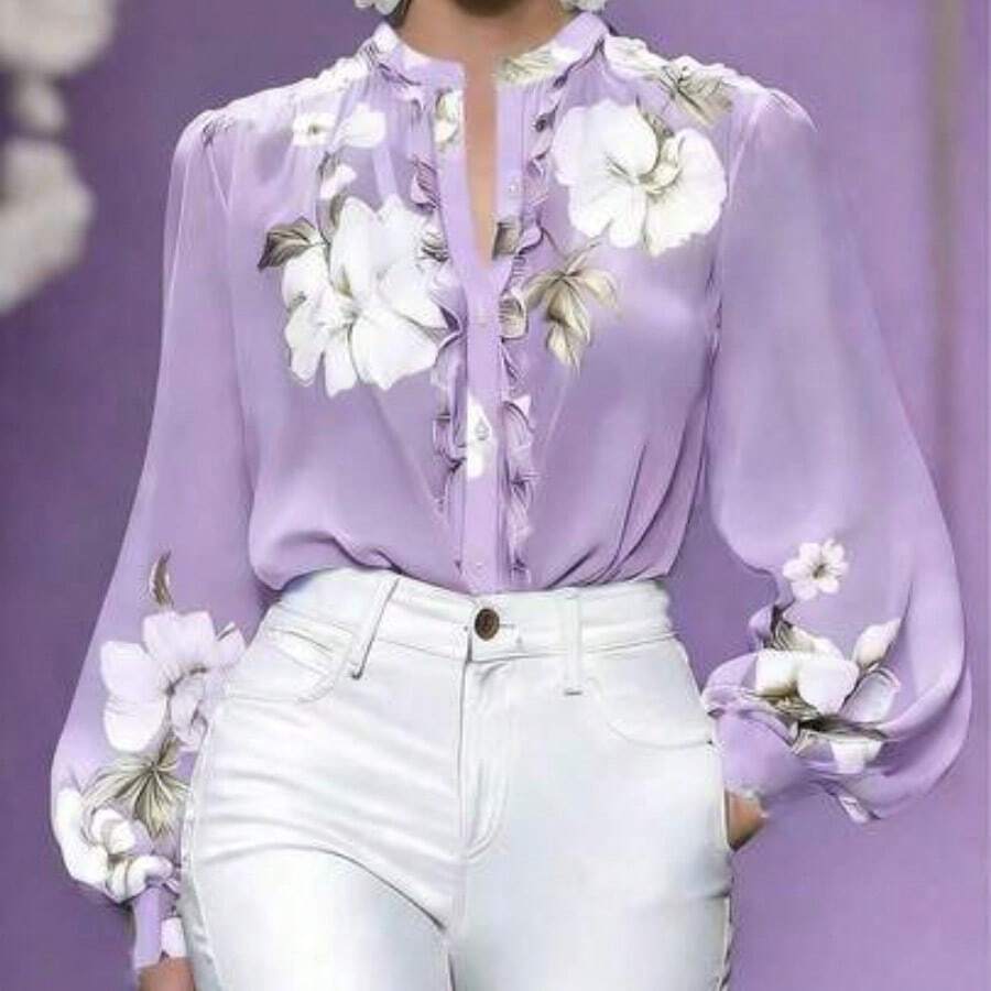 Women Blouses & Shirts - 紫色的 - 查看 1