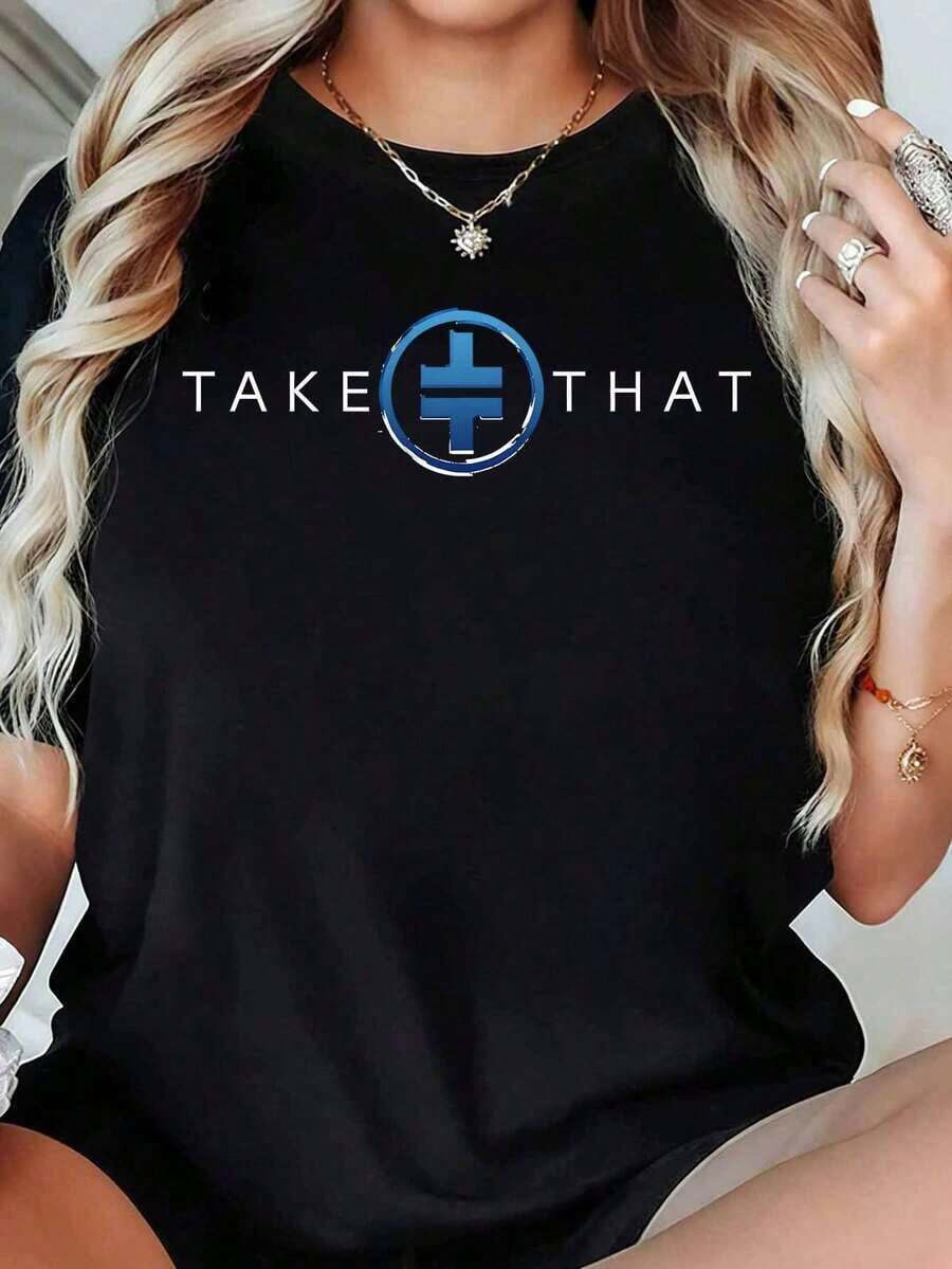 Women's Take That The Circus 2026 Summer Tour T-Shirt, Crew Neck, Short Sleeve, Comfortable, Soft Pure Cotton, Suitable For All Seasons. A Must-Have For Fans, This Unisex T-Shirt Is Perfect For Everyday Wear, Outings, Commuting, And Parties. - 黑色 - 查看 1
