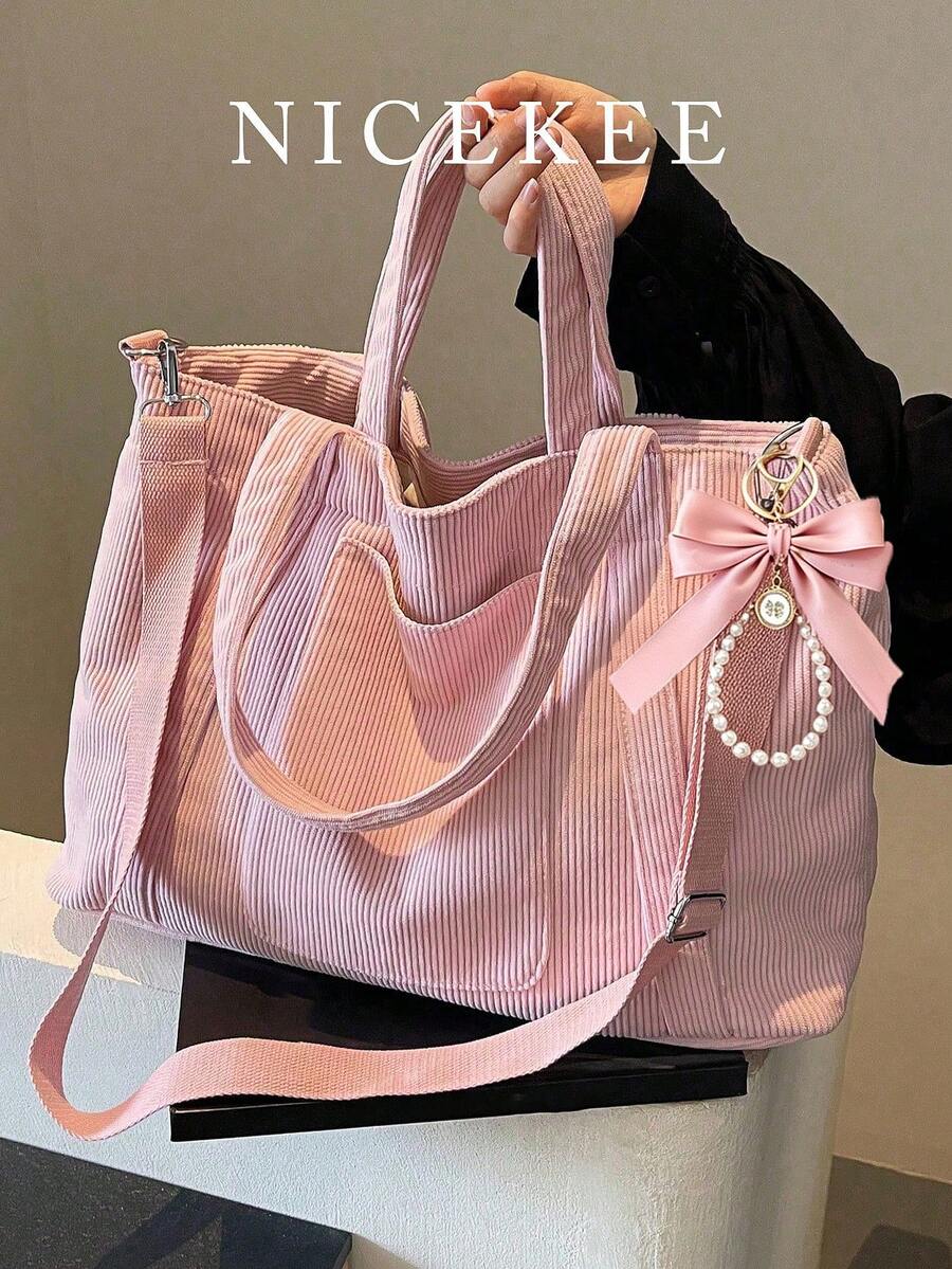 New Fashion Classic College Style Casual Large Capacity Multi-Pocket Shoulder Bag, Especially Warm. Particularly Suitable For Campus, Office, Daily Matching, Dating, Shopping, Outing, Gifting And Other Occasions.