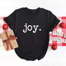Camiseta gráfica de manga corta para mujer Joy Typewriter de Age Arket,Embalaje individual - Negro - Ver 1