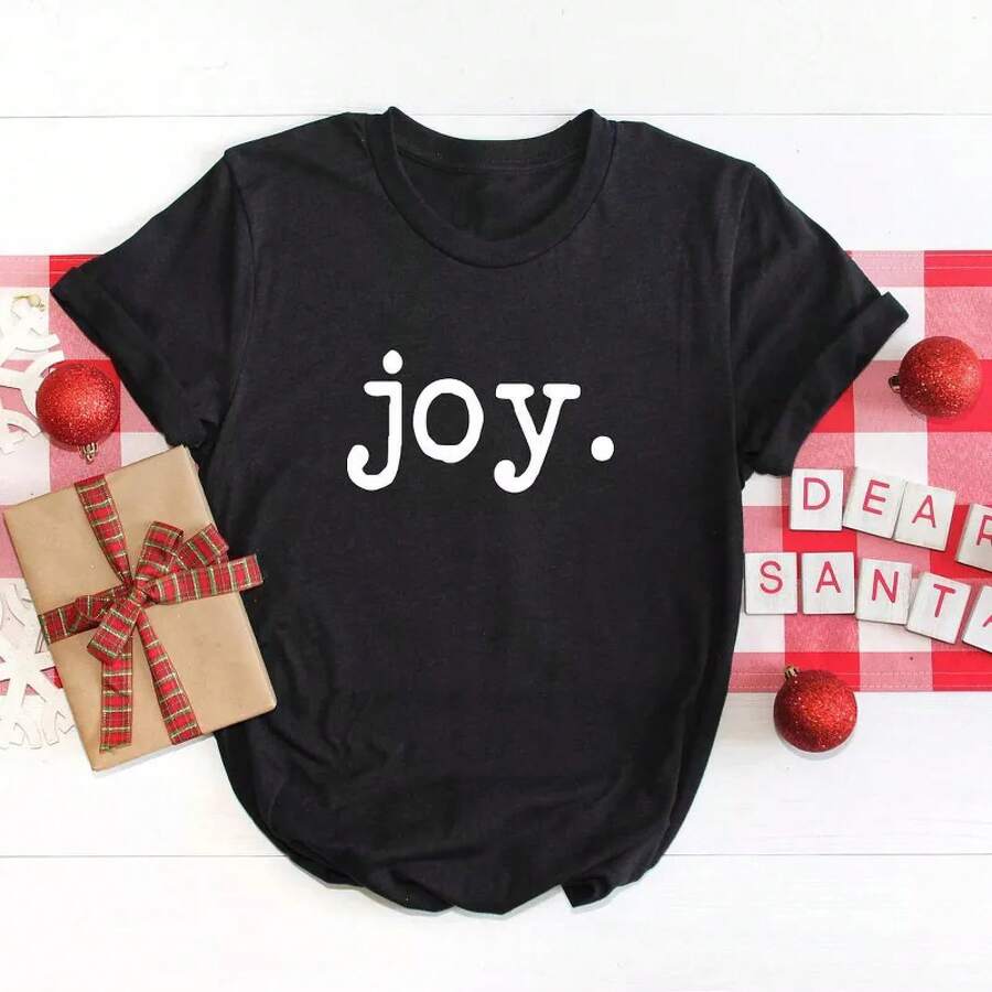 Camiseta gráfica de manga corta para mujer Joy Typewriter de Age Arket,Embalaje individual - Negro - Ver 1