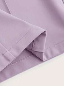 Pantalones rectos con costura sólida al frente - Lila Púrpura - Ver 3