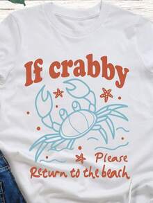 Camiseta "Si Crabby Regresa a la Playa", Camiseta de Verano para Niños, Camiseta de Playa para Niños, Camiseta de Verano para Niño, Camiseta de Verano para Niño Pequeño, Regalos para Amantes de la Playa - Blanco - Ver 7