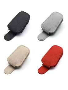 Suporte Magnético para Óculos com Estampa de Margarida para Viseira de Carro - Suporte Criativo para Óculos na Viseira de Carro | Material de Couro PU | Clipe Multifuncional Pode Segurar Ingressos, Contas e Cartões | Armazenamento de Óculos no Interior do Carro | Suporte para Óculos na Viseira de Carro | Acessórios para Interior de Carro - Multicolorido - Visão 8
