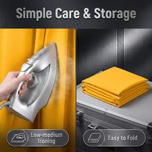 VOJCBKRE Yellow Photography Backdrop, Multi-Purpose Portrait Studio Video Recording Party Background Screen, Non-Reflective Easy Installation High Density (Stand And Clips Not Included) - View 3