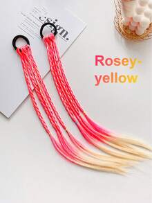 5pcs/2pcs Kids Hair Accessories Colorful Braided Ponytail Hair Ties Hair Bands Hair Accessories For Girls - Multicolor - View 15