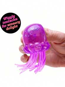 Jellyfish Squeeze Toy, Soft Slow Rebound Sensory Stress Relief Toy, Relieve Anxiety, Relax Hands And Mind, Suitable For Office, Home And Study, Ocean Aesthetic Desktop Decor And Stress Relief Accessory | Creative Party Favor, Gift Bag Filler And Unique Gift, Cute Ocean Themed Sensory Toy - Multicolor - View 10
