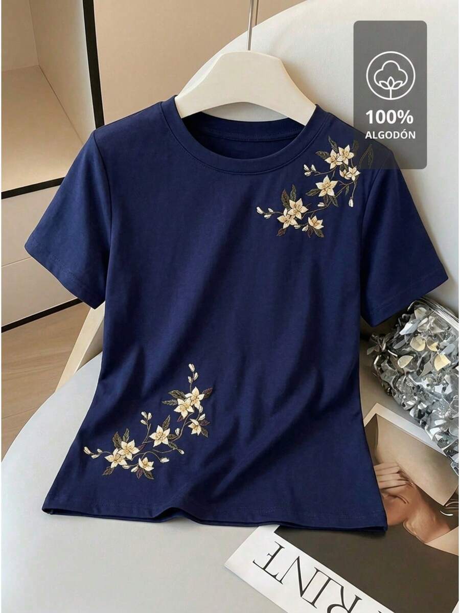 Women T-Shirts - Navy Blue - View 1