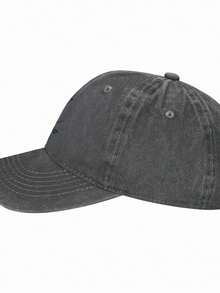 Virginia Cavaliers Logo & Crossed Swords Washed Denim Baseball Cap,Classic Curved Brim Hat,Women Hats,Vintage Distressed Washed Denim Dad Hat,Fashion Baseball Cap,Trucker Hats For Women Man - Màu xám đen - Xem 3