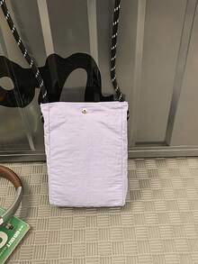 Men's Mini Messenger Bag, Shoulder Bag, Crossbody Bag, Wallet,Y2k - Purple - View 4