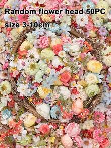 100/50/20pcs Artificial Mini Silk Flower Heads, Pink Series Mixed Flower Heads, Bulk Faux Cherry Blossoms, Sunflowers, Roses, Suitable For DIY Candy Boxes, Hanging Garlands, Floor Garlands, Hanging Flower Backs, Wedding Decor, Birthday Party Supplies, Home, Wedding Hair Accessories, Costume Decoration Mini Flower Heads, Graduation, Mother's Day Gift Decor - Multicolor - View 13