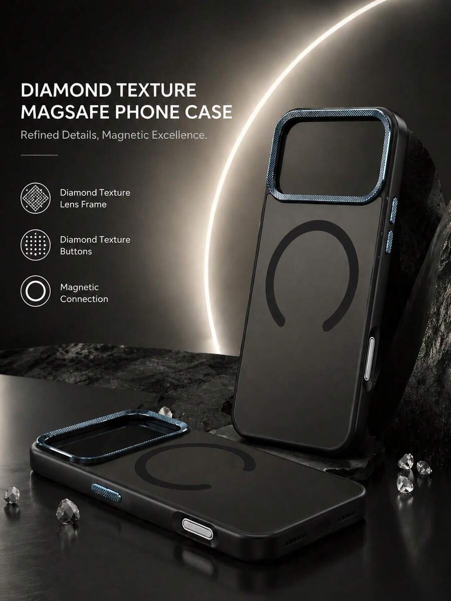VRNOEI 奢華磨砂半透明防震手機殼，適用於 iPhone 16 14 13 12 11 15 17 Pro Max，支援磁吸無線充電，適用於 iPhone 17 AIR 14 15 16 Plus