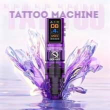 1600mAh Wireless Tattoo Machine Kit, Long Battery Life After Full Charge, Complete Tattoo Tool Set Suitable For Body Art Practice - 彩色 - 查看 3