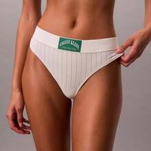 Calvin Klein Calvinklein Heritage Classic Cotton Stretch Thong Underwear  Women  Panties QF8711 - Đậu phụ - Xem 1