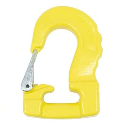 3 Ton Round Sling Hook With Safety - Heavy Duty Rigging Hook Round Nylon Slings, Lifting Hoisting Equipment - Yellow