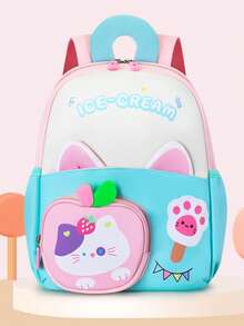 Unique High-Quality Stylish Backpack, Suitable For Outdoor, Casual, School, Daily Use, Cute Cartoon Print Design For Girls - Multicolor - View 8