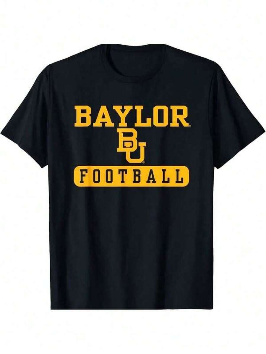 Camiseta negra de cuello redondo con licencia de fútbol de los Baylor Bears, unisex, para todos los públicos, de manga cortaThis 220g cotton T-shirt combines comfort, durability, and sporty style, making it perfect for any fan. Esta camiseta está diseñada específicamente para hombres y mujeres, con un corte holgado que se adapta a todo tipo de cuerpos. Hecho de algodón de alta calidad, tiene un tacto suave y es duradero. Tiene una excelente transpirabilidad. Ya sea que estés animando al equipo o simplemente disfrutando de un día de ocio, esta camiseta multifuncional es una excelente elección para ti. - Negro - Ver 1