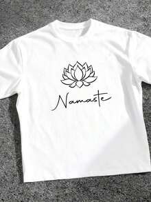 1 pieza de camiseta para mujer con estampado de rana verde turquesa - Camiseta casual de manga corta y cuello redondo con el eslogan "Soy una persona" en español y diseño de rana, ajuste medio elástico, 180g, 100% algodón. - Blanco 3 - Ver 2