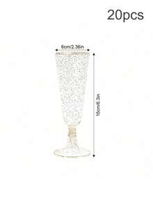 Bộ 20/10 ly sâm panh tái sử dụng 150ml, thích hợp cho các bữa tiệc, họp mặt, đồ uống lạnh, sinh nhật, ngày Valentine, đám cưới và các sự kiện lớn. - nhiều màu - Xem 13