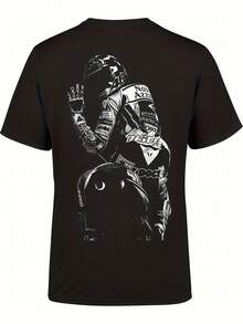 Camiseta de carreras de motocicleta para hombre con número 46 - Diseño vintage - Negro - Ver 9