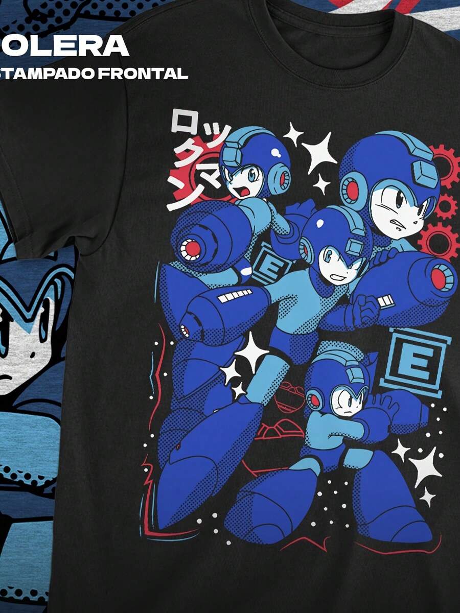 Camiseta negra de manga corta unisex, transpirable, que absorbe la humedad y no es opaca. Camiseta negra de cuello redondo de alta calidad, 230G, con impresión de transferencia de calor pura. Un imprescindible para hombres y mujeres, ideal como regalo casual de calle. - Negro - Ver 1