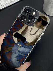 趣味手機殼 1個 醜萌高街猴子圖案設計 TPU 軟邊手機殼 適用於 iPhone13/15/14/13/12/11/16/Galaxy/ - 灰色 - 查看 5