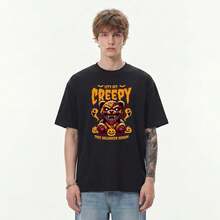 Boy Camiseta De Manga Corta Para Hombre, Estilo Retro Americano, Resistente, 280G, De AlgodóN Puro, Corte Holgado, Marca De Moda De Verano. - Blanco - Ver 10