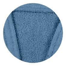 100% Cotton Absorbent Bathrobe, Extra Soft With Side Pockets And Belt - Unisex And One Size - 寶藍色 - 查看 3