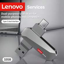 Lenovo E510 Type-C + USB 3.2 Dual Port OTG Flash Drive, 32GB 64GB High Speed USB Stick Compatible With Android Phones, Computers, Laptops, Mac, Car Audio - View 13