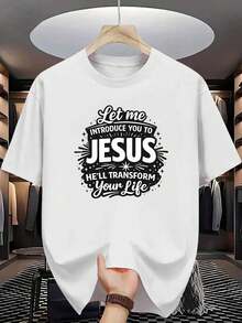 Camiseta de hombre| Impresión inspiradora para transformar tu vida| Impresión Premium Pura, Duradera, Casual y a la Moda| Cuello redondo, manga corta, tela de elasticidad media - Blanco - Ver 12