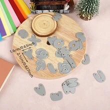 Molde de estampado de alfabeto de metal, molde de corte de metal, para estampado en papel, hacer scrapbooks, tarjetas, tarjetas de cumpleaños y de agradecimiento - Talla única para todos - Ver 4