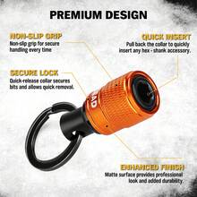 ELEAD 6入 1/4" 六角柄起子頭夾持器鑰匙圈組，多色快拆式夾持器附登山扣，適用於螺帽起子、螺絲起子、電鑽起子頭，男士工具禮品 - 6-Piece Bit Holder Key Chain - 查看 2