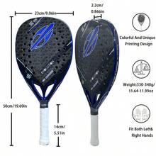 Vợt tennis bãi biển Mormaii EVOLUTION, sợi carbon 3K với lõi mềm EVA, trọng lượng nhẹ 330-340g, bề mặt chống trượt, kèm túi đựng. - Nhiều màu - Xem 11