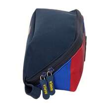 FC Barcelona Triple Pencil Case F.C. Barcelona 1st Team For Kids And Teens, 3 Compartments With Zipper And Elastic Band For Notebook, Back To School - Large Square - View 3